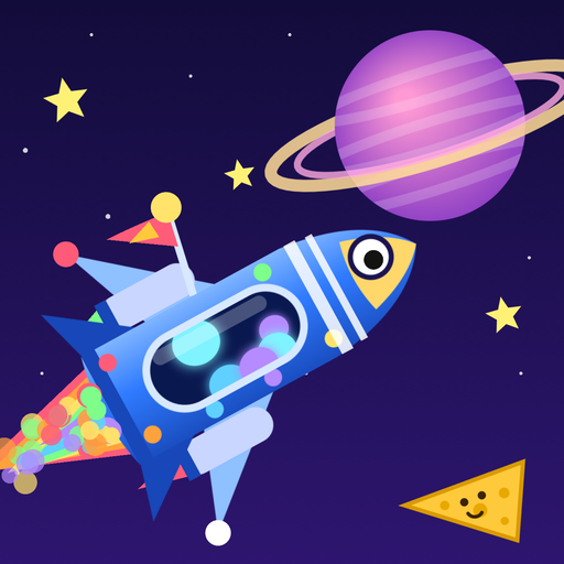 Rocket Blob app icon: a blue rocket with a lava-lamp window