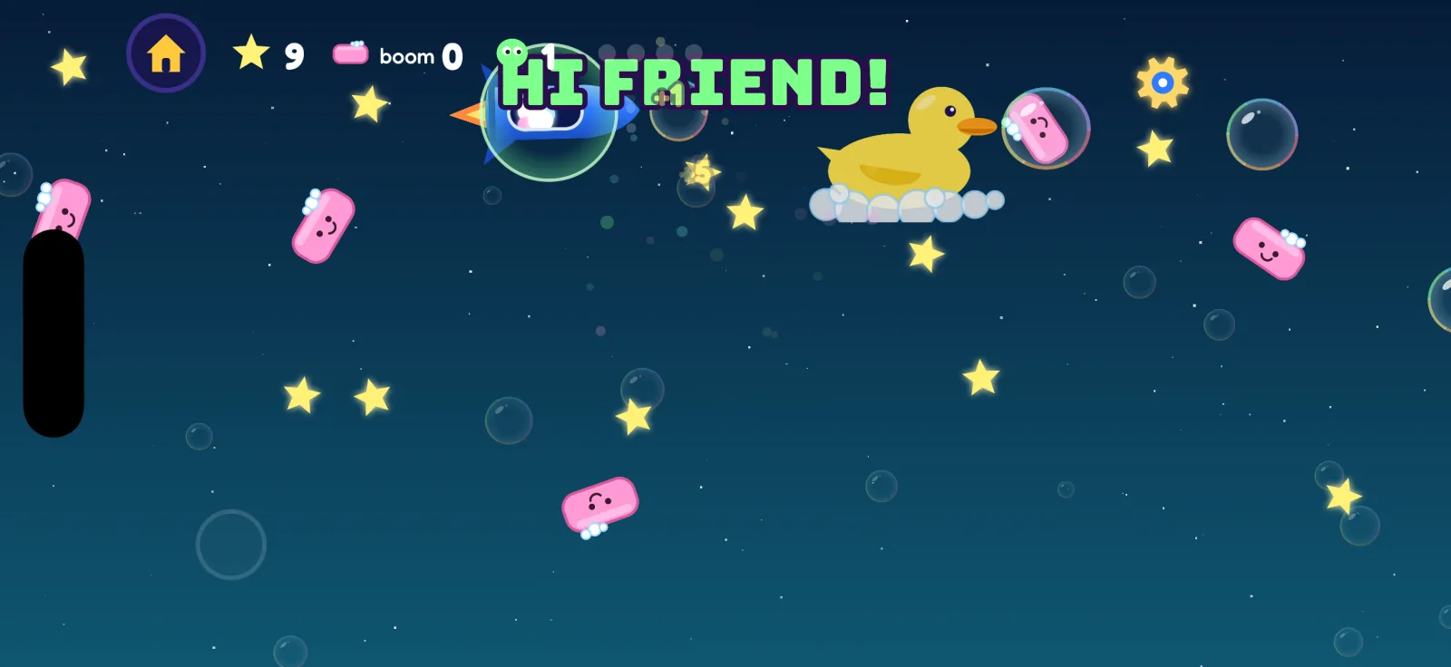 Bubble Bath: soap bars, bubbles and a giant rubber duck